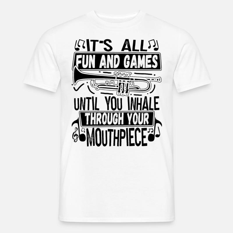 Trompeter Trompete Instrument Blechblasmusik - Männer T-Shirt - Weiß