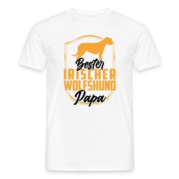 Irischer Wolfshund Papa Irland Windhund - Männer T-Shirt - Weiß - Vorne - AI Model Male 178 dark (178cm)