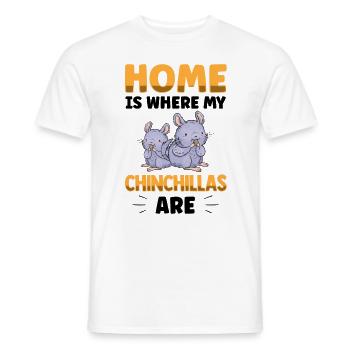 La maison est l’endroit où mon chinchilla est rongeur - T-shirt homme - blanc - Devant - AI Model Male 178 dark (178cm)
