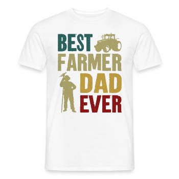Farming Farmer Dad Father Vintage - Männer T-Shirt - Weiß - Vorne - AI Model Male 178 dark (178cm)