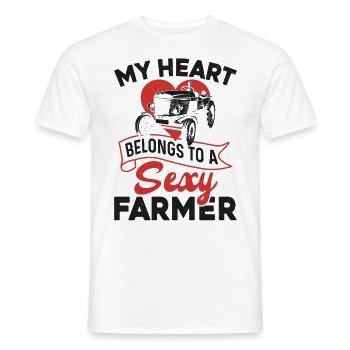 Farming Farmer Girl Wife - Männer T-Shirt - Weiß - Vorne - AI Model Male 178 dark (178cm)