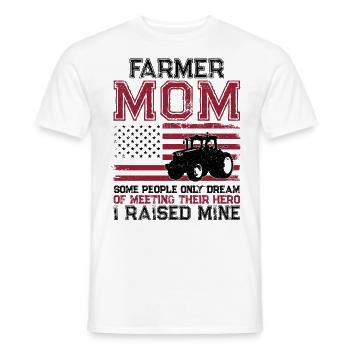 Farming Farmer Mom Mother Tractor - Männer T-Shirt - Weiß - Vorne - AI Model Male 178 dark (178cm)