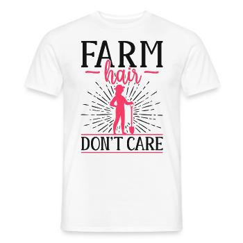 Farming Farmer Girl Female Farm - Männer T-Shirt - Weiß - Vorne - AI Model Male 178 dark (178cm)