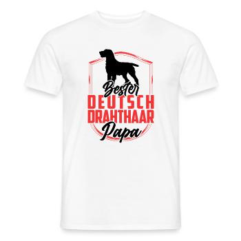 Deutsch Drahthaar Papa Deutsch Drahthaar - Männer T-Shirt - Weiß - Vorne - AI Model Male 178 dark (178cm)