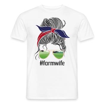 Farming Farmer Girl Wife Sun - Männer T-Shirt - Weiß - Vorne - AI Model Male 178 dark (178cm)