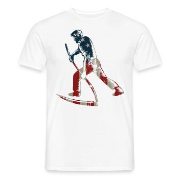 Farming Farmer American Flag Us - Men's T-Shirt - white - Front - AI Model Male 178 dark (178cm)