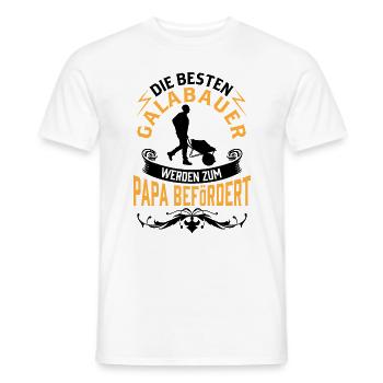 Galabauer wird Papa Gartenbau Galabau - Männer T-Shirt - Weiß - Vorne - AI Model Male 178 dark (178cm)