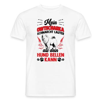Owtscharka schnarcht lauter Kaukasischer Owtschark - Männer T-Shirt - Weiß - Vorne - AI Model Male 178 dark (178cm)