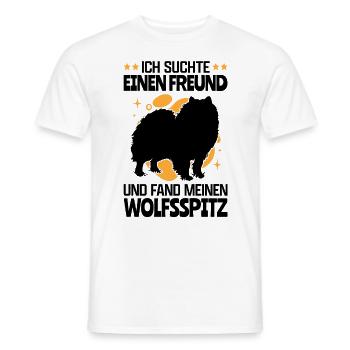 Suchte Wolfsspitz deutscher Spitz Keeshond - Männer T-Shirt - Weiß - Vorne - AI Model Male 178 dark (178cm)