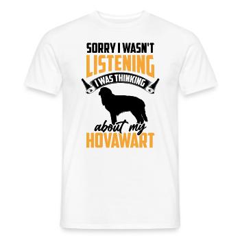 J’ai pensé à mon Hovawart - T-shirt homme - blanc - Devant - AI Model Male 178 dark (178cm)
