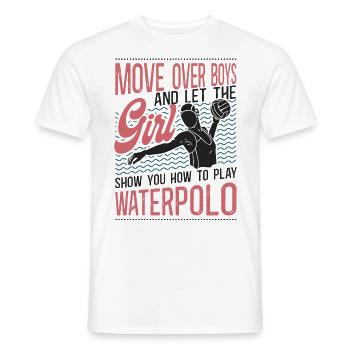 Water Polo Girl Vintage Move Over - Men's T-Shirt - white - Front - AI Model Male 178 dark (178cm)