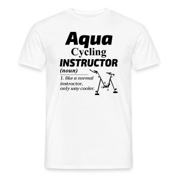 Aqua Cycling Schwimmbad Fitness Training Coach - Männer T-Shirt - Weiß - Vorne - AI Model Male 178 dark (178cm)