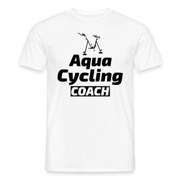 Aqua Cycling Schwimmbad Fitness Training Coach - Männer T-Shirt - Weiß - Vorne - AI Model Male 178 dark (178cm)