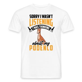 Podenco was distracted Spanish Podenco - Men's T-Shirt - white - Front - AI Model Male 178 dark (178cm)
