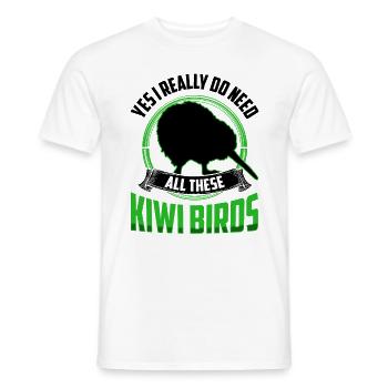 Brauche diese Kiwi Vögel Neuseeland Kiwi Vogel - Männer T-Shirt - Weiß - Vorne - AI Model Male 178 dark (178cm)