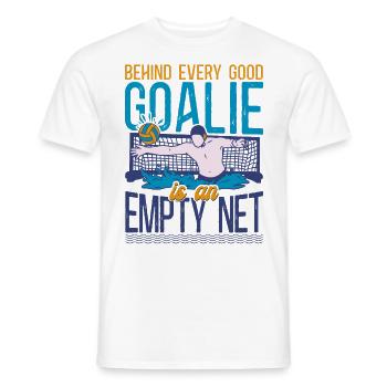 Water Polo Goalie Behind Every - Men's T-Shirt - white - Front - AI Model Male 178 dark (178cm)