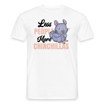 Mehr Chinchilla weniger Menschen Nagetier - Männer T-Shirt - Weiß - Vorne - AI Model Male 178 dark (178cm)