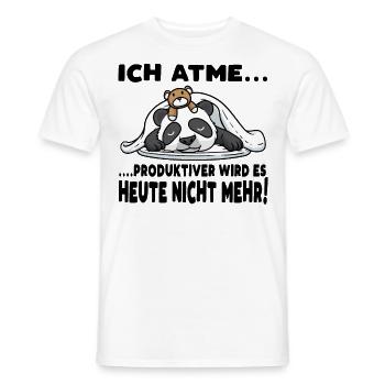 Schlafender Panda Mit Plüschtier Schlaf - Männer T-Shirt - Weiß - Vorne - AI Model Male 178 dark (178cm)