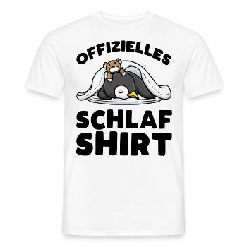 Offizielles Schlafshirt Schlafen Pinguin - Männer T-Shirt - Weiß - Vorne - AI Model Male 178 dark (178cm)