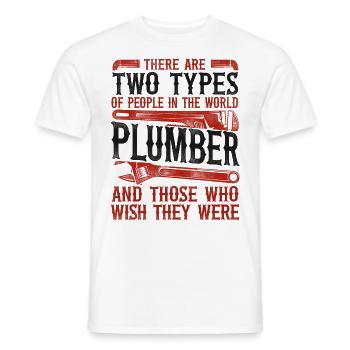 Plumbing Plumber Vintage There Are - Men's T-Shirt - white - Front - AI Model Male 178 dark (178cm)