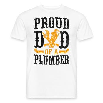 Plumbing Plumber Dad Vintage Proud - Men's T-Shirt - white - Front - AI Model Male 178 dark (178cm)