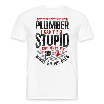 Plumbing Plumber Vintage Plumber I - Männer T-Shirt - Weiß - Vorne - AI Model Male 178 dark (178cm)