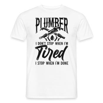 Plumbing Plumber Vintage Plumber I - Männer T-Shirt - Weiß - Vorne - AI Model Male 178 dark (178cm)