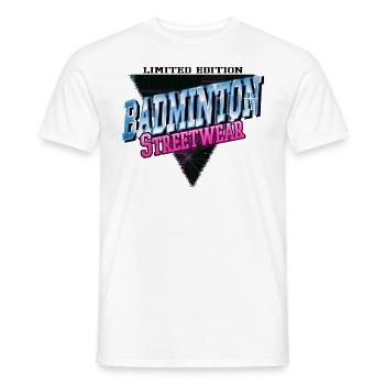 Badminton Federball Sport Spieler Vintage Retro - Männer T-Shirt - Weiß - Vorne - AI Model Male 178 dark (178cm)