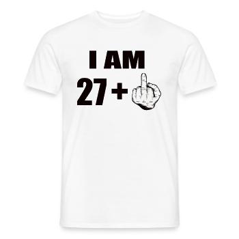 28 Geburtstag - Männer T-Shirt - Weiß - Vorne - AI Model Male 178 dark (178cm)