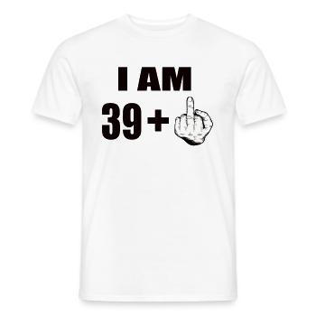 40th birthday - Men's T-Shirt - white - Front - AI Model Male 178 dark (178cm)