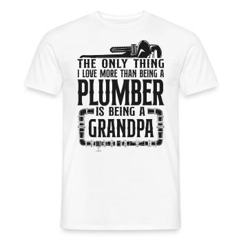 Plumbing Plumber Grandpa Vintage - Men's T-Shirt - white - Front - AI Model Male 178 dark (178cm)