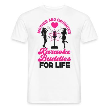Chanteur de karaoké Maman Mère Et - T-shirt homme - blanc - Devant - AI Model Male 178 dark (178cm)