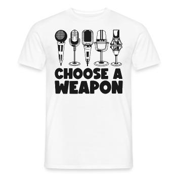 Karaoke Singer Microphone Vocalist - Men's T-Shirt - white - Front - AI Model Male 178 dark (178cm)