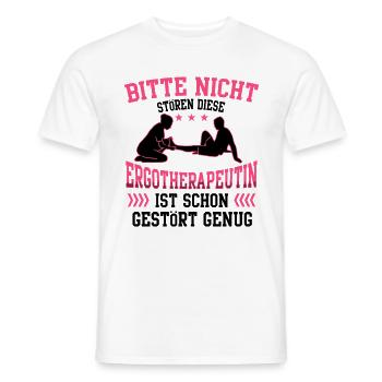 Ergotherapeutin nicht stören Ergotherapie - Männer T-Shirt - Weiß - Vorne - AI Model Male 178 dark (178cm)
