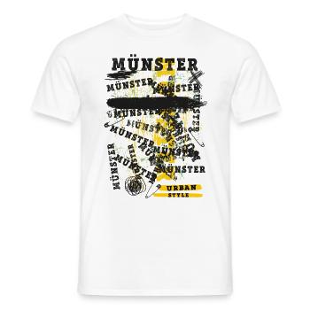 Münster Deutschland Stadt Skyline Heimat Liebe - Männer T-Shirt - Weiß - Vorne - AI Model Male 178 dark (178cm)