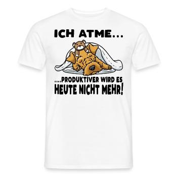 Welsh Terrier Hund Mit Kuscheltier Schlafen - Männer T-Shirt - Weiß - Vorne - AI Model Male 178 dark (178cm)