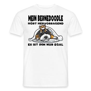 Bernedoodle Hund - Männer T-Shirt - Weiß - Vorne - AI Model Male 178 dark (178cm)