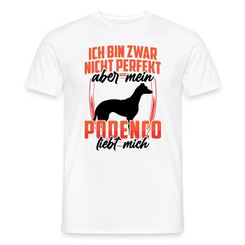 Podenco liebt mich trotzdem spanischer Podenco - Männer T-Shirt - Weiß - Vorne - AI Model Male 178 dark (178cm)