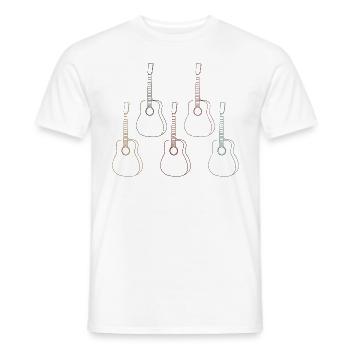 Basse Guitariste Musicien Bassiste - T-shirt homme - blanc - Devant - AI Model Male 178 dark (178cm)