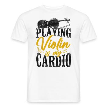 Violoniste Violoniste Vintage Jouer - T-shirt homme - blanc - Devant - AI Model Male 178 dark (178cm)
