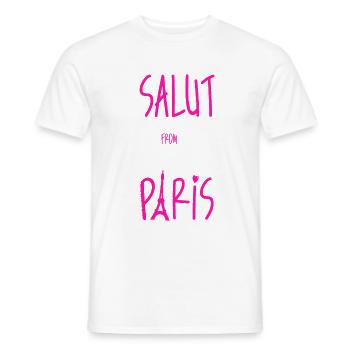 Salut from Paris - Männer T-Shirt - Weiß - Vorne - AI Model Male 178 dark (178cm)