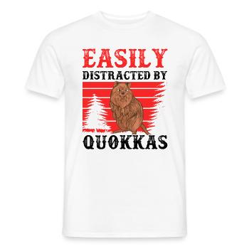 Abgelenkt durch Quokkas Beuteltier Quokka - Männer T-Shirt - Weiß - Vorne - AI Model Male 178 dark (178cm)