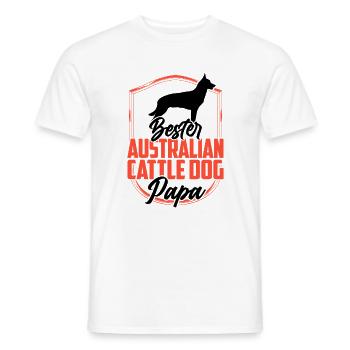Australian Cattle Dog Papa Treibhund - Männer T-Shirt - Weiß - Vorne - AI Model Male 178 dark (178cm)