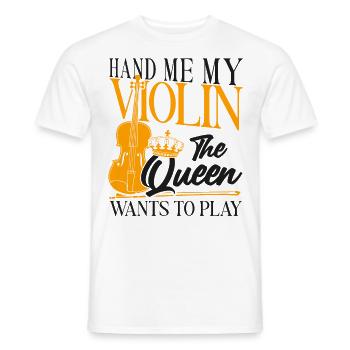 Violoniste Fille Hand Me My - T-shirt homme - blanc - Devant - AI Model Male 178 dark (178cm)