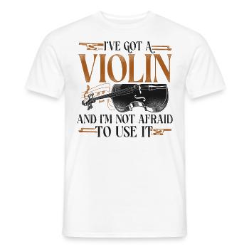 Violin Violinist Vintage I've Got - Männer T-Shirt - Weiß - Vorne - AI Model Male 178 dark (178cm)