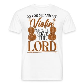 Violoniste Violoniste Jesus Faith - T-shirt homme - blanc - Devant - AI Model Male 178 dark (178cm)