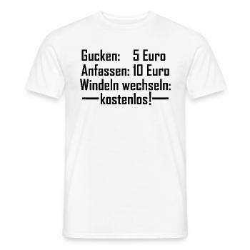 windeln wechseln - Männer T-Shirt - Weiß - Vorne - AI Model Male 178 dark (178cm)
