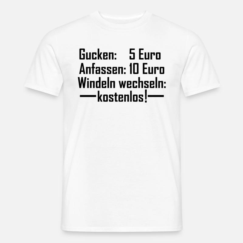 windeln wechseln - Männer T-Shirt - Weiß