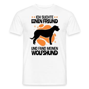 Fand meinen Irischer Wolfshund Irish Wolfhound - Männer T-Shirt - Weiß - Vorne - AI Model Male 178 dark (178cm)