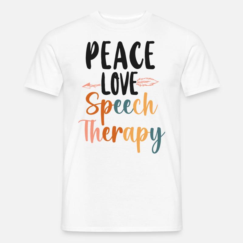 Speech Therapist Therapy Assistant - Männer T-Shirt - Weiß